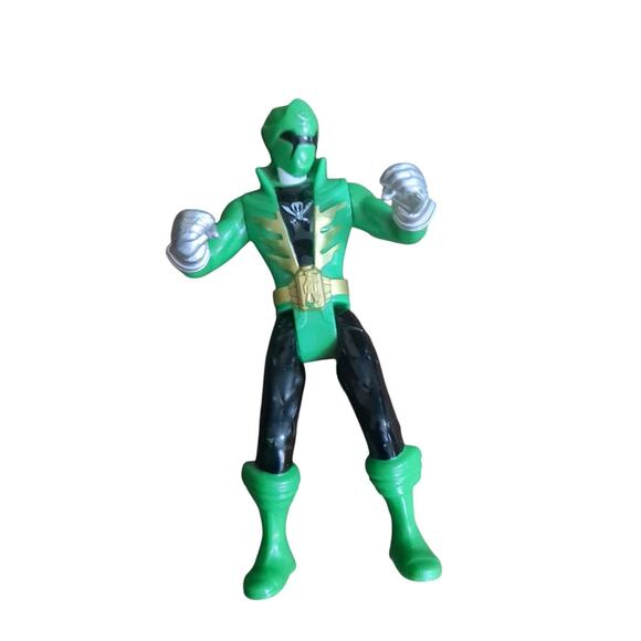 2014 Bandai Power Rangers Super Megaforce Green Ranger 4" Action Figure Loose - Picture 1 of 5